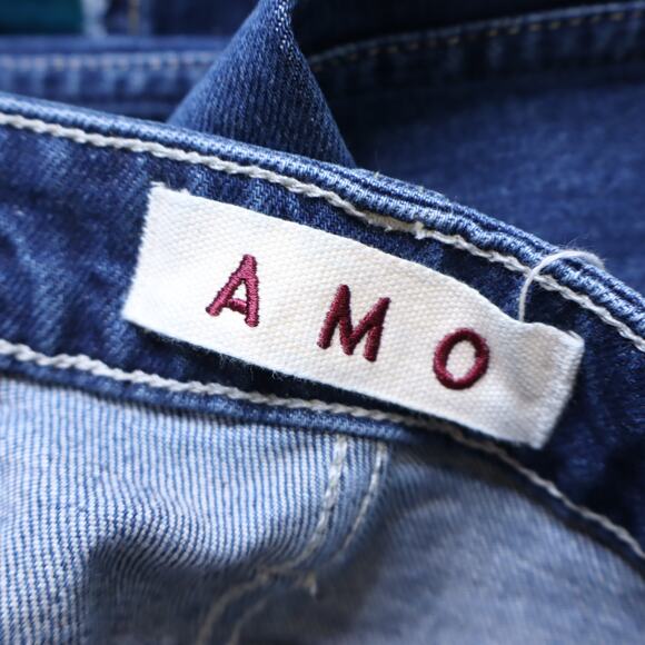 AMO Denim Chloe Crop High Rise Jean Affection Blue Straight Fit Women's 27 - Picture 10 of 12